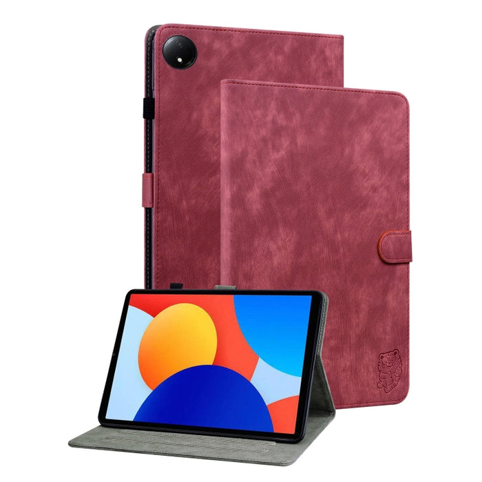 Funda para tableta de cuero con tapa y patrón de tigre, For Xiaomi Redmi K Pad 8.8 inch, For Redmi Pad 2 / Redmi Pad SE 11 2025, For Xiaomi Pad 7 / Pad 7 Pro, For Xiaomi Redmi Pad SE 8.7, For Xiaomi Redmi Pad Pro 12.1, For Xiaomi Redmi Pad SE 11 inch