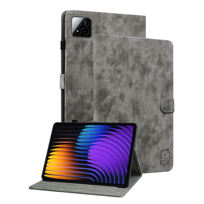 Funda para tableta de cuero con tapa y patrón de tigre, For Xiaomi Redmi K Pad 8.8 inch, For Redmi Pad 2 / Redmi Pad SE 11 2025, For Xiaomi Pad 7 / Pad 7 Pro, For Xiaomi Redmi Pad SE 8.7, For Xiaomi Redmi Pad Pro 12.1, For Xiaomi Redmi Pad SE 11 inch
