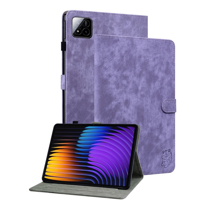 Funda para tableta de cuero con tapa y patrón de tigre, For Xiaomi Redmi K Pad 8.8 inch, For Redmi Pad 2 / Redmi Pad SE 11 2025, For Xiaomi Pad 7 / Pad 7 Pro, For Xiaomi Redmi Pad SE 8.7, For Xiaomi Redmi Pad Pro 12.1, For Xiaomi Redmi Pad SE 11 inch