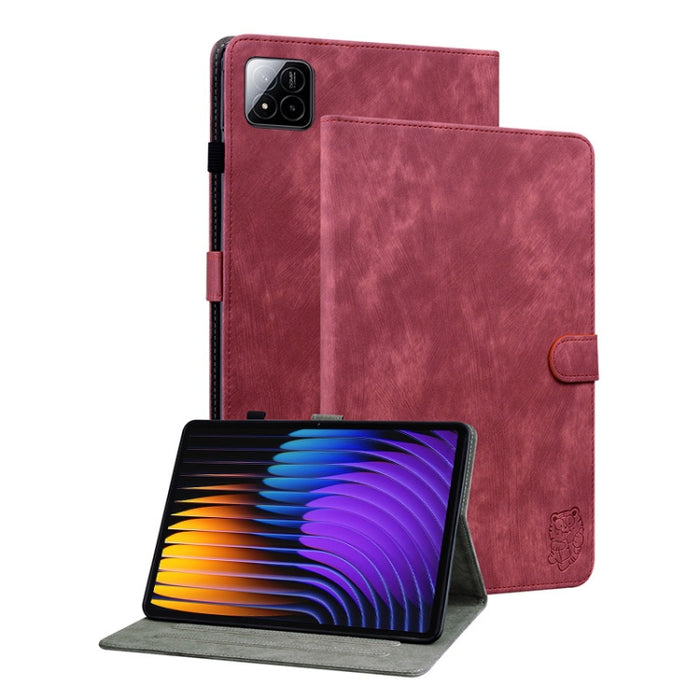 Funda para tableta de cuero con tapa y patrón de tigre, For Xiaomi Redmi K Pad 8.8 inch, For Redmi Pad 2 / Redmi Pad SE 11 2025, For Xiaomi Pad 7 / Pad 7 Pro, For Xiaomi Redmi Pad SE 8.7, For Xiaomi Redmi Pad Pro 12.1, For Xiaomi Redmi Pad SE 11 inch