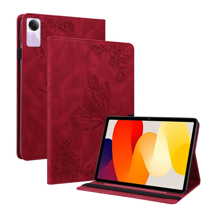 Funda para tableta de cuero con relieve de flor de mariposa, For Redmi K Pad 2 8.8 inch 2026, For Xiaomi Redmi K Pad 8.8 inch, For Redmi Pad 2 / Redmi Pad SE 11 2025, For Xiaomi Pad 7 / Pad 7 Pro, For Xiaomi Redmi Pad SE 8.7, For Xiaomi Redmi Pad Pro 1...