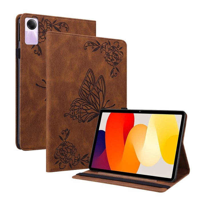 Funda para tableta de cuero con relieve de flor de mariposa, For Redmi K Pad 2 8.8 inch 2026, For Xiaomi Redmi K Pad 8.8 inch, For Redmi Pad 2 / Redmi Pad SE 11 2025, For Xiaomi Pad 7 / Pad 7 Pro, For Xiaomi Redmi Pad SE 8.7, For Xiaomi Redmi Pad Pro 1...