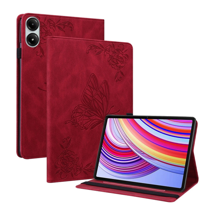 Funda para tableta de cuero con relieve de flor de mariposa, For Redmi K Pad 2 8.8 inch 2026, For Xiaomi Redmi K Pad 8.8 inch, For Redmi Pad 2 / Redmi Pad SE 11 2025, For Xiaomi Pad 7 / Pad 7 Pro, For Xiaomi Redmi Pad SE 8.7, For Xiaomi Redmi Pad Pro 1...
