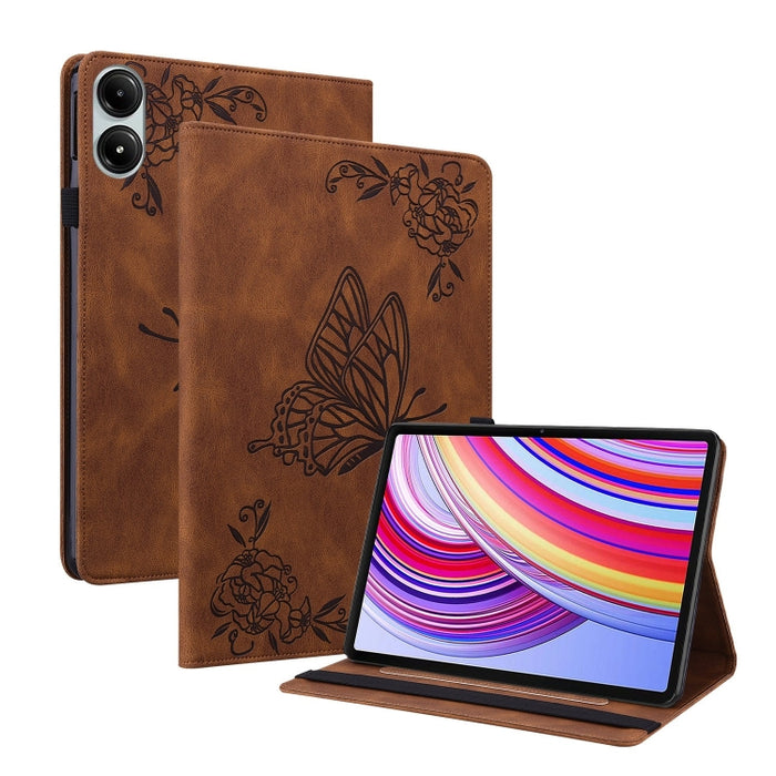 Funda para tableta de cuero con relieve de flor de mariposa, For Redmi K Pad 2 8.8 inch 2026, For Xiaomi Redmi K Pad 8.8 inch, For Redmi Pad 2 / Redmi Pad SE 11 2025, For Xiaomi Pad 7 / Pad 7 Pro, For Xiaomi Redmi Pad SE 8.7, For Xiaomi Redmi Pad Pro 1...