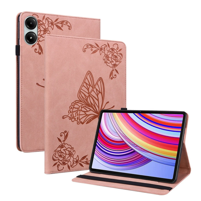 Funda para tableta de cuero con relieve de flor de mariposa, For Redmi K Pad 2 8.8 inch 2026, For Xiaomi Redmi K Pad 8.8 inch, For Redmi Pad 2 / Redmi Pad SE 11 2025, For Xiaomi Pad 7 / Pad 7 Pro, For Xiaomi Redmi Pad SE 8.7, For Xiaomi Redmi Pad Pro 1...