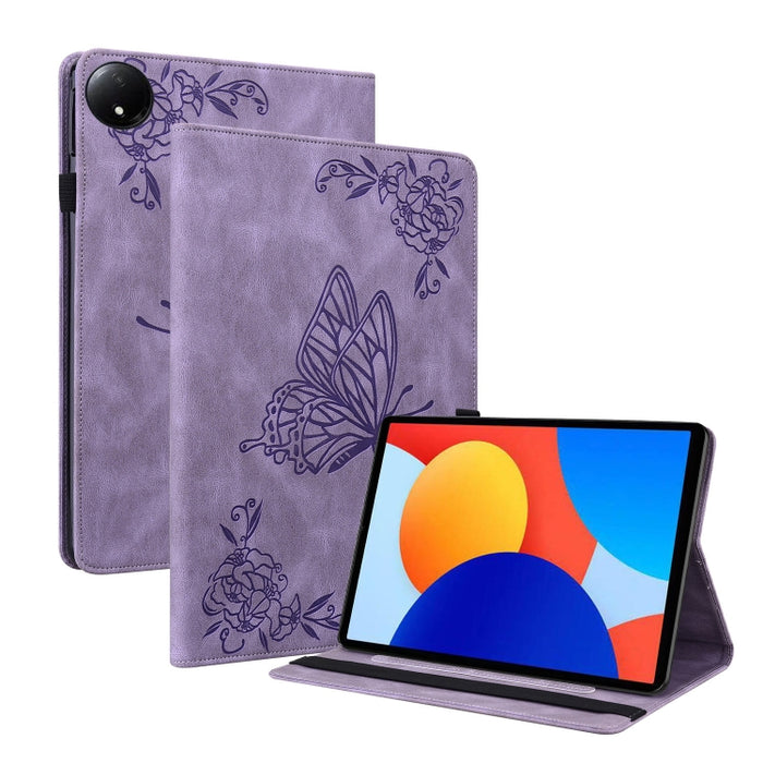Funda para tableta de cuero con relieve de flor de mariposa, For Redmi K Pad 2 8.8 inch 2026, For Xiaomi Redmi K Pad 8.8 inch, For Redmi Pad 2 / Redmi Pad SE 11 2025, For Xiaomi Pad 7 / Pad 7 Pro, For Xiaomi Redmi Pad SE 8.7, For Xiaomi Redmi Pad Pro 1...