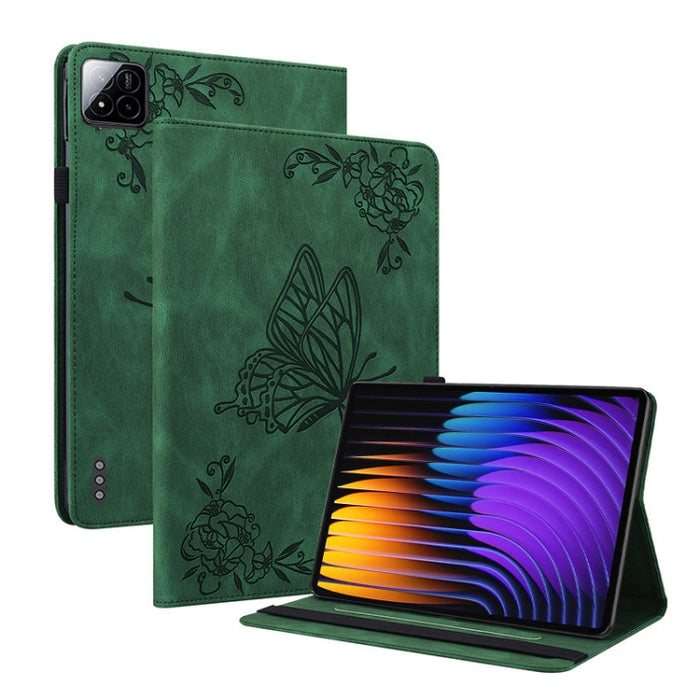 Funda para tableta de cuero con relieve de flor de mariposa, For Redmi K Pad 2 8.8 inch 2026, For Xiaomi Redmi K Pad 8.8 inch, For Redmi Pad 2 / Redmi Pad SE 11 2025, For Xiaomi Pad 7 / Pad 7 Pro, For Xiaomi Redmi Pad SE 8.7, For Xiaomi Redmi Pad Pro 1...