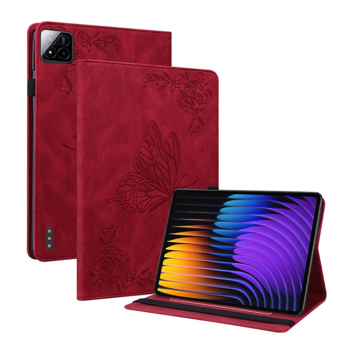 Funda para tableta de cuero con relieve de flor de mariposa, For Redmi K Pad 2 8.8 inch 2026, For Xiaomi Redmi K Pad 8.8 inch, For Redmi Pad 2 / Redmi Pad SE 11 2025, For Xiaomi Pad 7 / Pad 7 Pro, For Xiaomi Redmi Pad SE 8.7, For Xiaomi Redmi Pad Pro 1...