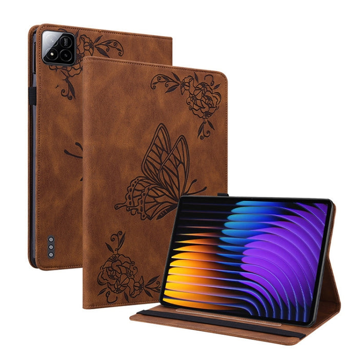 Funda para tableta de cuero con relieve de flor de mariposa, For Redmi K Pad 2 8.8 inch 2026, For Xiaomi Redmi K Pad 8.8 inch, For Redmi Pad 2 / Redmi Pad SE 11 2025, For Xiaomi Pad 7 / Pad 7 Pro, For Xiaomi Redmi Pad SE 8.7, For Xiaomi Redmi Pad Pro 1...