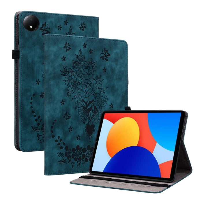Funda para tablet de piel con relieve de mariposa y rosa, For Redmi K Pad 2 8.8 inch 2026, For Xiaomi Redmi K Pad 8.8 inch, For Redmi Pad 2 / Redmi Pad SE 11 2025, For Xiaomi Pad 7 / Pad 7 Pro, For Xiaomi Redmi Pad SE 8.7, For Xiaomi Redmi Pad Pro 12.1...