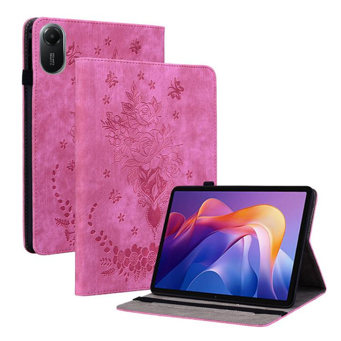 Funda para tablet de piel con relieve de mariposa y rosa, For Redmi K Pad 2 8.8 inch 2026, For Xiaomi Redmi K Pad 8.8 inch, For Redmi Pad 2 / Redmi Pad SE 11 2025, For Xiaomi Pad 7 / Pad 7 Pro, For Xiaomi Redmi Pad SE 8.7, For Xiaomi Redmi Pad Pro 12.1...