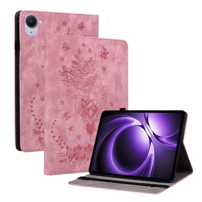 Funda para tablet de piel con relieve de mariposa y rosa, For Redmi K Pad 2 8.8 inch 2026, For Xiaomi Redmi K Pad 8.8 inch, For Redmi Pad 2 / Redmi Pad SE 11 2025, For Xiaomi Pad 7 / Pad 7 Pro, For Xiaomi Redmi Pad SE 8.7, For Xiaomi Redmi Pad Pro 12.1...