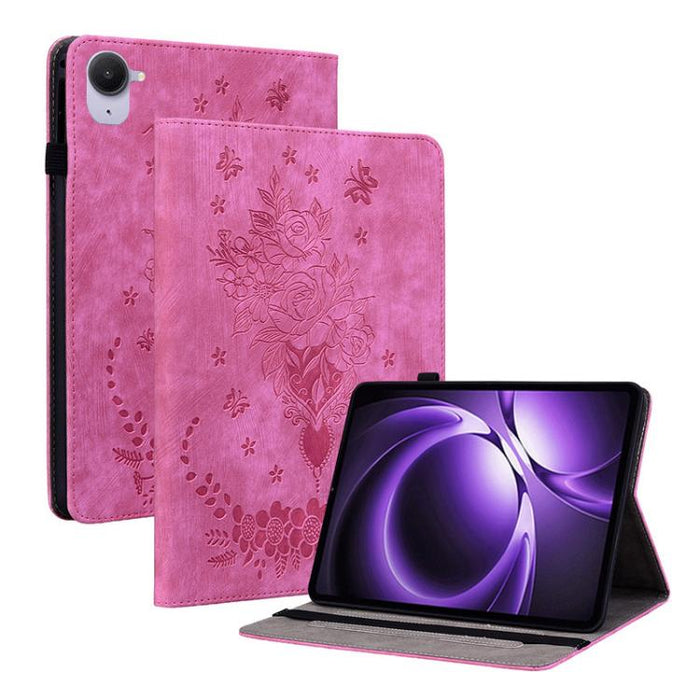 Funda para tablet de piel con relieve de mariposa y rosa, For Redmi K Pad 2 8.8 inch 2026, For Xiaomi Redmi K Pad 8.8 inch, For Redmi Pad 2 / Redmi Pad SE 11 2025, For Xiaomi Pad 7 / Pad 7 Pro, For Xiaomi Redmi Pad SE 8.7, For Xiaomi Redmi Pad Pro 12.1...