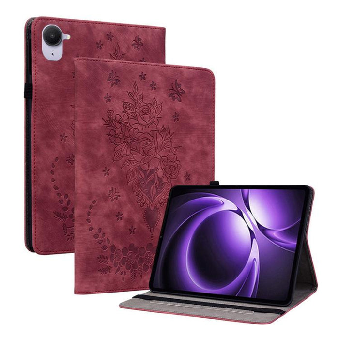 Funda para tablet de piel con relieve de mariposa y rosa, For Redmi K Pad 2 8.8 inch 2026, For Xiaomi Redmi K Pad 8.8 inch, For Redmi Pad 2 / Redmi Pad SE 11 2025, For Xiaomi Pad 7 / Pad 7 Pro, For Xiaomi Redmi Pad SE 8.7, For Xiaomi Redmi Pad Pro 12.1...