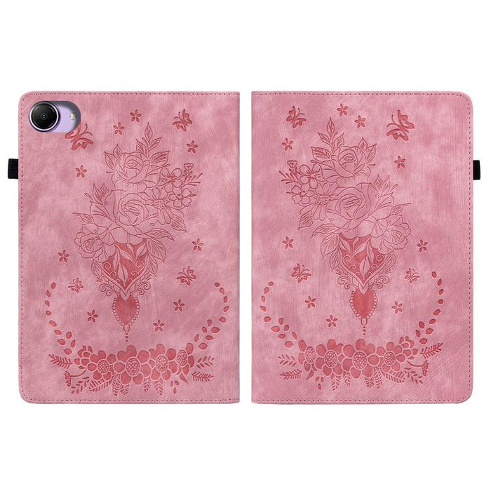 Funda para tablet de piel con relieve de mariposa y rosa, For Redmi K Pad 2 8.8 inch 2026, For Xiaomi Redmi K Pad 8.8 inch, For Redmi Pad 2 / Redmi Pad SE 11 2025, For Xiaomi Pad 7 / Pad 7 Pro, For Xiaomi Redmi Pad SE 8.7, For Xiaomi Redmi Pad Pro 12.1...