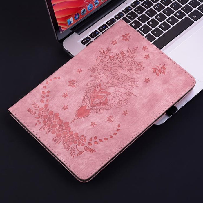 Funda para tablet de piel con relieve de mariposa y rosa, For Redmi K Pad 2 8.8 inch 2026, For Xiaomi Redmi K Pad 8.8 inch, For Redmi Pad 2 / Redmi Pad SE 11 2025, For Xiaomi Pad 7 / Pad 7 Pro, For Xiaomi Redmi Pad SE 8.7, For Xiaomi Redmi Pad Pro 12.1...