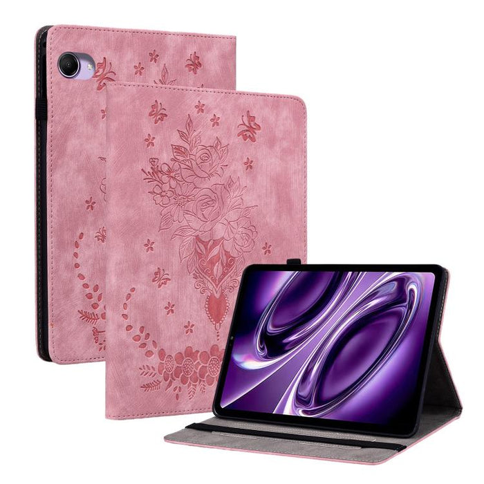 Funda para tablet de piel con relieve de mariposa y rosa, For Redmi K Pad 2 8.8 inch 2026, For Xiaomi Redmi K Pad 8.8 inch, For Redmi Pad 2 / Redmi Pad SE 11 2025, For Xiaomi Pad 7 / Pad 7 Pro, For Xiaomi Redmi Pad SE 8.7, For Xiaomi Redmi Pad Pro 12.1...