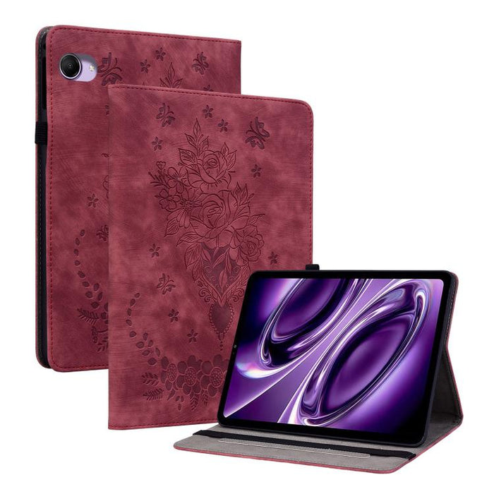 Funda para tablet de piel con relieve de mariposa y rosa, For Redmi K Pad 2 8.8 inch 2026, For Xiaomi Redmi K Pad 8.8 inch, For Redmi Pad 2 / Redmi Pad SE 11 2025, For Xiaomi Pad 7 / Pad 7 Pro, For Xiaomi Redmi Pad SE 8.7, For Xiaomi Redmi Pad Pro 12.1...