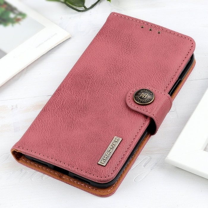 KHAZNEH Estuche de cuero con tapa horizontal con textura de piel de vaca con soporte y ranuras para tarjetas y billetera, For Xiaomi Redmi 9C, For Xiaomi Redmi 9A