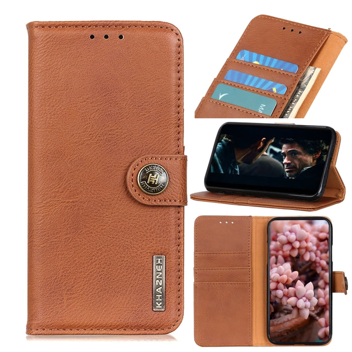 KHAZNEH Estuche de cuero con tapa horizontal con textura de piel de vaca con soporte y ranuras para tarjetas y billetera, For Xiaomi Redmi 9C, For Xiaomi Redmi 9A