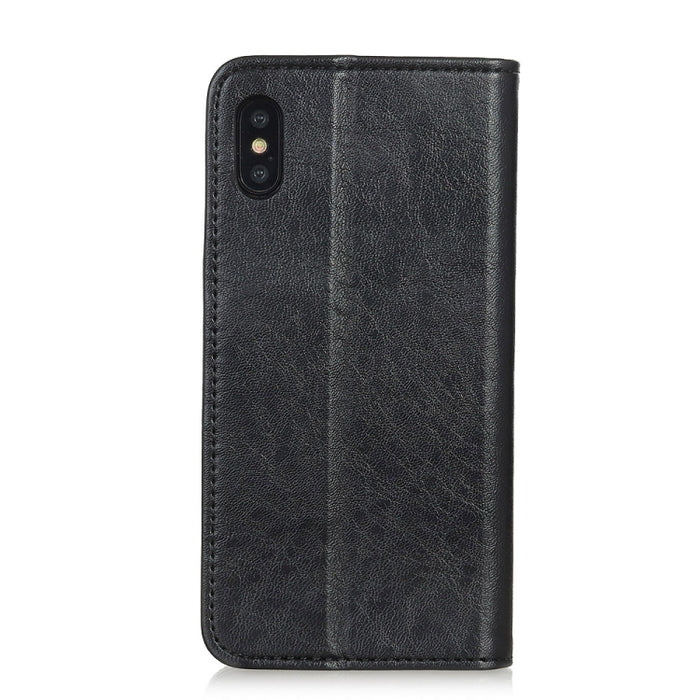 Estuche de cuero con tapa horizontal con textura de caballo loco magnético con soporte y ranuras para tarjetas y billetera, For Xiaomi Redmi 9A, For Xiaomi Redmi 9C