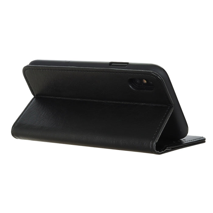 Estuche de cuero con tapa horizontal con textura de caballo loco magnético con soporte y ranuras para tarjetas y billetera, For Xiaomi Redmi 9A, For Xiaomi Redmi 9C