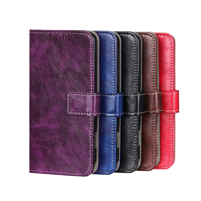 Retro Crazy Horse Texture Funda de cuero con tapa horizontal con soporte y ranuras para tarjetas y marco de fotos y billetera, For Xiaomi Redmi 9A, For Xiaomi Redmi 9C