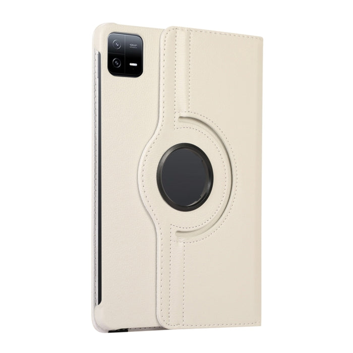 Funda para tableta de cuero con textura Litchi con rotación de 360 grados, For Xiaomi Pad 7 Pro / Pad 7, For Xiaomi Redmi Pad Pro 12.1, For Xiaomi Pad 6S Pro 12.4, For Xiaomi Redmi Pad SE