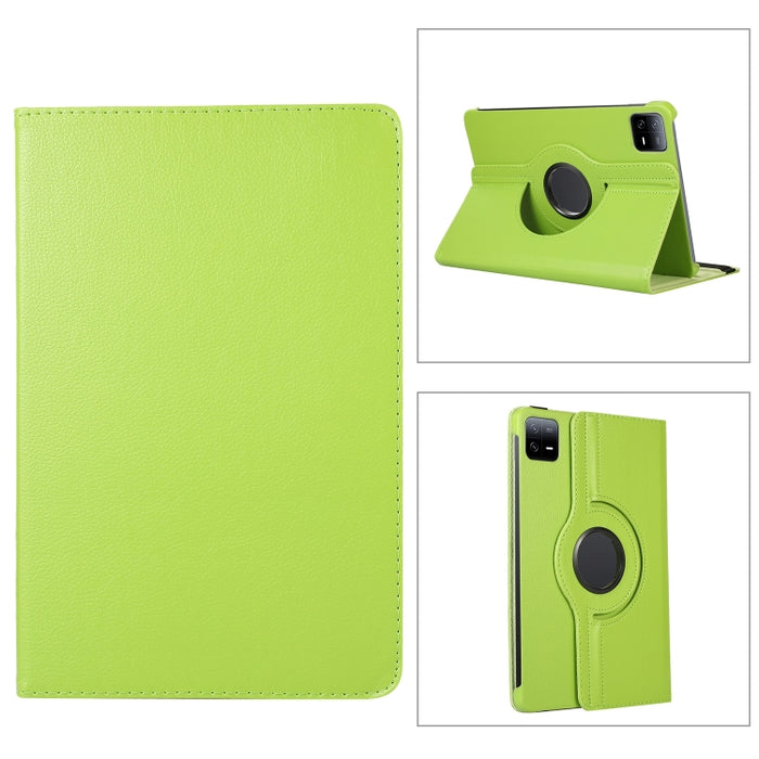 Funda para tableta de cuero con textura Litchi con rotación de 360 grados, For Xiaomi Pad 7 Pro / Pad 7, For Xiaomi Redmi Pad Pro 12.1, For Xiaomi Pad 6S Pro 12.4, For Xiaomi Redmi Pad SE