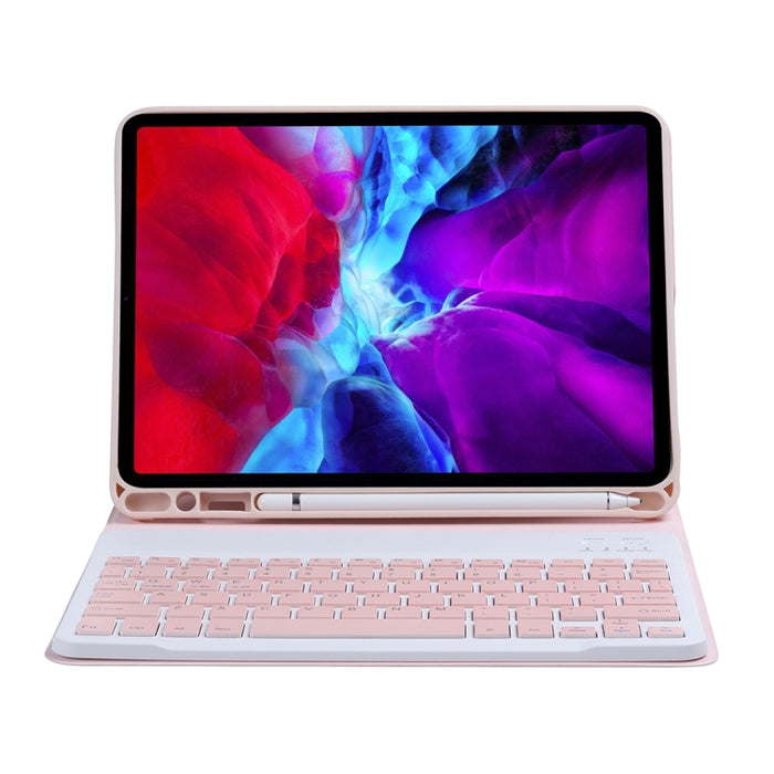 C-11B para iPad Pro de 11 pulgadas (2020) funda protectora de teclado Bluetooth ABS desmontable Color caramelo con soporte y ranura para bolígrafo