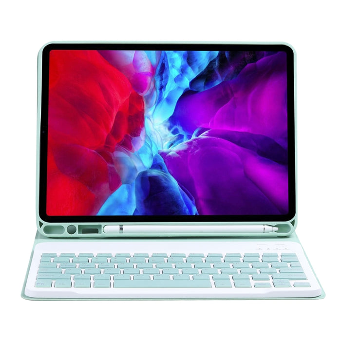 C-11B para iPad Pro de 11 pulgadas (2020) funda protectora de teclado Bluetooth ABS desmontable Color caramelo con soporte y ranura para bolígrafo