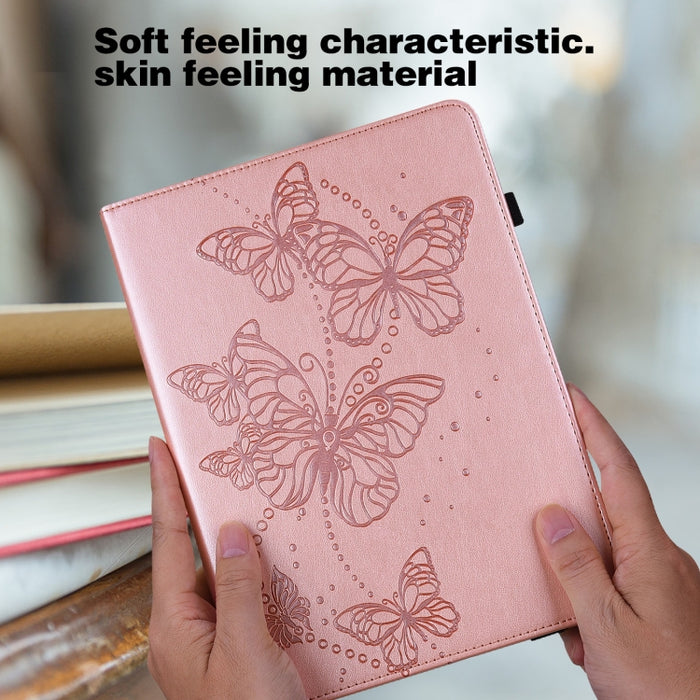 Funda para tableta de cuero con tapa horizontal con patrón de mariposa en relieve, For Xiaomi Redmi Pad SE