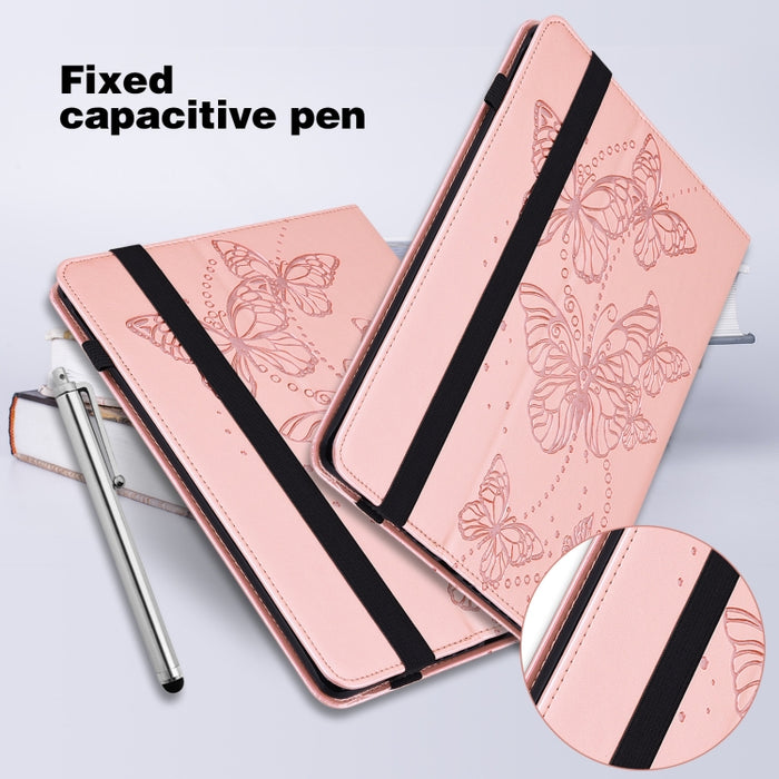Funda para tableta de cuero con tapa horizontal con patrón de mariposa en relieve, For Xiaomi Redmi Pad SE