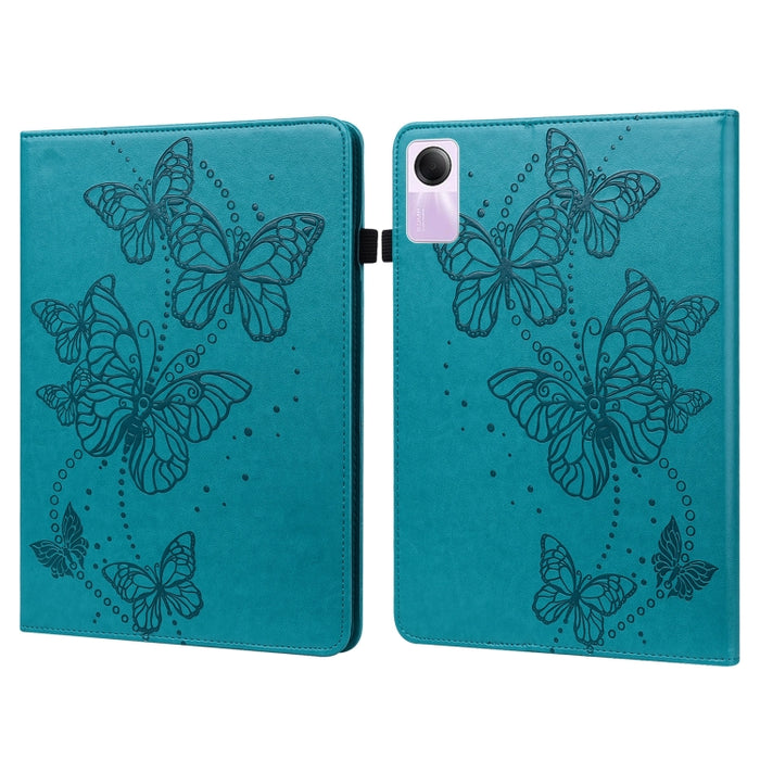 Funda para tableta de cuero con tapa horizontal con patrón de mariposa en relieve, For Xiaomi Redmi Pad SE