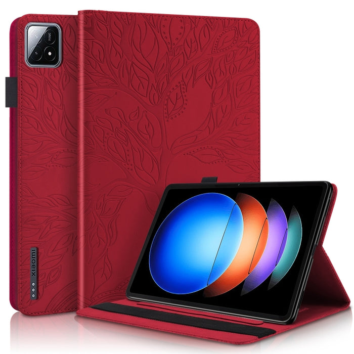 Funda para tableta de cuero repujado serie Tree Life, For Xiaomi Redmi Pad 2 SE 9.7 2026, For Xiaomi Redmi K Pad 2 8.8 2026, For Xiaomi Redmi K Pad, For Xiaomi Redmi Pad 2, For Xiaomi Pad 7 / 7 Pro, For Xiaomi Redmi Pad SE 8.7 4G                       ...