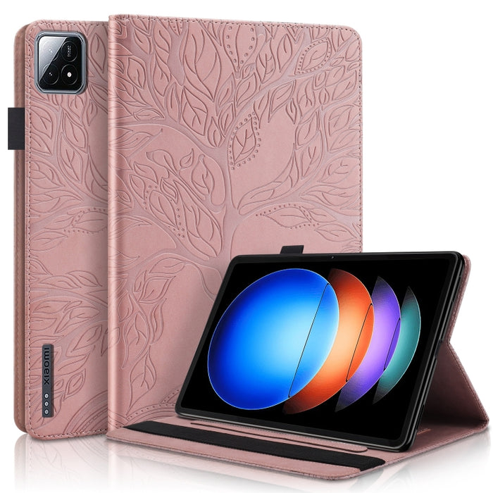 Funda para tableta de cuero repujado serie Tree Life, For Xiaomi Redmi Pad 2 SE 9.7 2026, For Xiaomi Redmi K Pad 2 8.8 2026, For Xiaomi Redmi K Pad, For Xiaomi Redmi Pad 2, For Xiaomi Pad 7 / 7 Pro, For Xiaomi Redmi Pad SE 8.7 4G                       ...