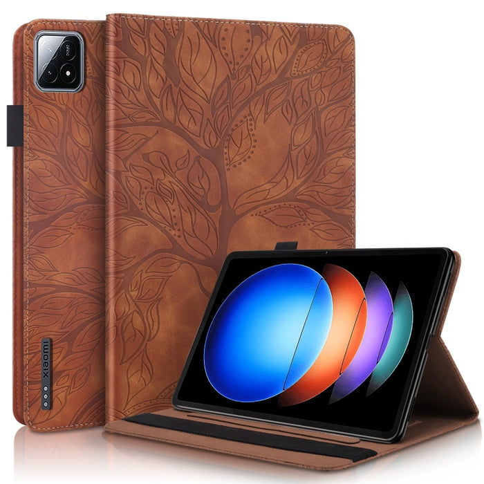Funda para tableta de cuero repujado serie Tree Life, For Xiaomi Redmi Pad 2 SE 9.7 2026, For Xiaomi Redmi K Pad 2 8.8 2026, For Xiaomi Redmi K Pad, For Xiaomi Redmi Pad 2, For Xiaomi Pad 7 / 7 Pro, For Xiaomi Redmi Pad SE 8.7 4G                       ...