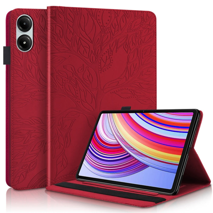 Funda para tableta de cuero repujado serie Tree Life, For Xiaomi Redmi Pad 2 SE 9.7 2026, For Xiaomi Redmi K Pad 2 8.8 2026, For Xiaomi Redmi K Pad, For Xiaomi Redmi Pad 2, For Xiaomi Pad 7 / 7 Pro, For Xiaomi Redmi Pad SE 8.7 4G                       ...