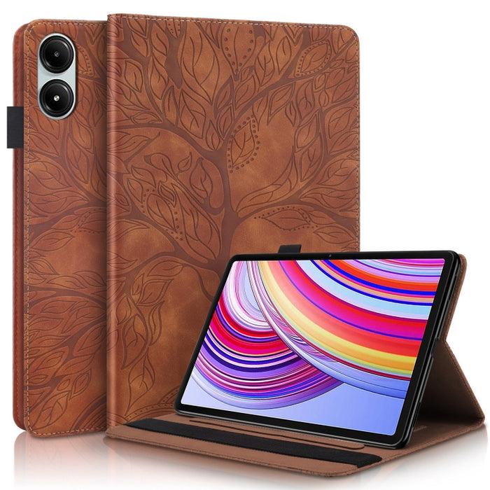 Funda para tableta de cuero repujado serie Tree Life, For Xiaomi Redmi Pad 2 SE 9.7 2026, For Xiaomi Redmi K Pad 2 8.8 2026, For Xiaomi Redmi K Pad, For Xiaomi Redmi Pad 2, For Xiaomi Pad 7 / 7 Pro, For Xiaomi Redmi Pad SE 8.7 4G                       ...