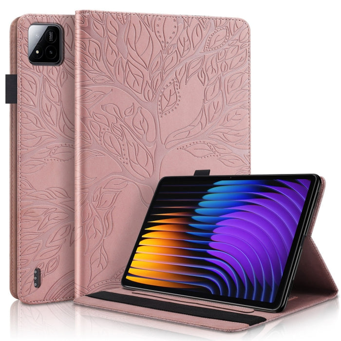 Funda para tableta de cuero repujado serie Tree Life, For Xiaomi Redmi Pad 2 SE 9.7 2026, For Xiaomi Redmi K Pad 2 8.8 2026, For Xiaomi Redmi K Pad, For Xiaomi Redmi Pad 2, For Xiaomi Pad 7 / 7 Pro, For Xiaomi Redmi Pad SE 8.7 4G                       ...