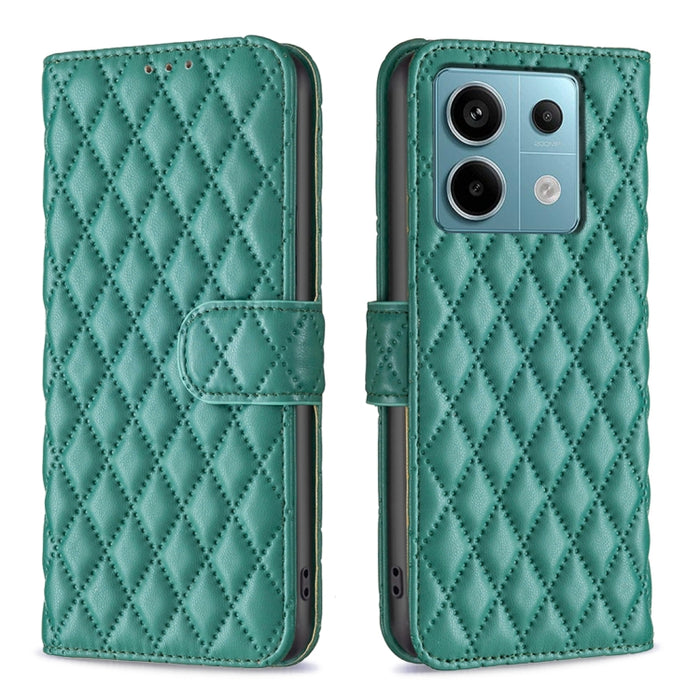 Caja del teléfono del tirón del cuero de la cartera del enrejado del diamante, For Xiaomi Redmi A3, For Xiaomi Redmi Note 13 Pro 4G Global, For Xiaomi Redmi Note 13 4G Global, For Xiaomi Redmi K70E, For Xiaomi Redmi Note 13, For Xiaomi Redmi 13C       ...