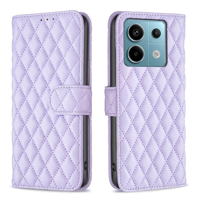 Caja del teléfono del tirón del cuero de la cartera del enrejado del diamante, For Xiaomi Redmi A3, For Xiaomi Redmi Note 13 Pro 4G Global, For Xiaomi Redmi Note 13 4G Global, For Xiaomi Redmi K70E, For Xiaomi Redmi Note 13, For Xiaomi Redmi 13C       ...