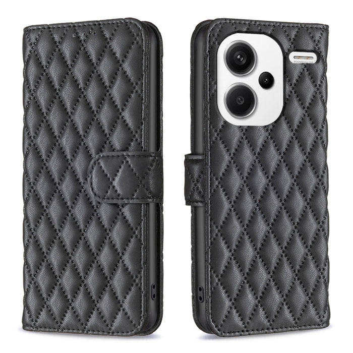 Caja del teléfono del tirón del cuero de la cartera del enrejado del diamante, For Xiaomi Redmi A3, For Xiaomi Redmi Note 13 Pro 4G Global, For Xiaomi Redmi Note 13 4G Global, For Xiaomi Redmi K70E, For Xiaomi Redmi Note 13, For Xiaomi Redmi 13C       ...