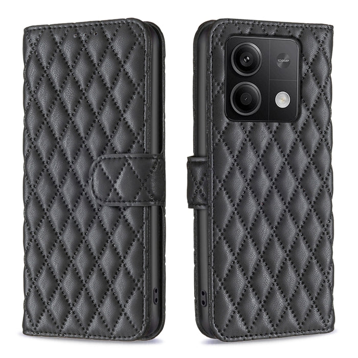 Caja del teléfono del tirón del cuero de la cartera del enrejado del diamante, For Xiaomi Redmi A3, For Xiaomi Redmi Note 13 Pro 4G Global, For Xiaomi Redmi Note 13 4G Global, For Xiaomi Redmi K70E, For Xiaomi Redmi Note 13, For Xiaomi Redmi 13C       ...