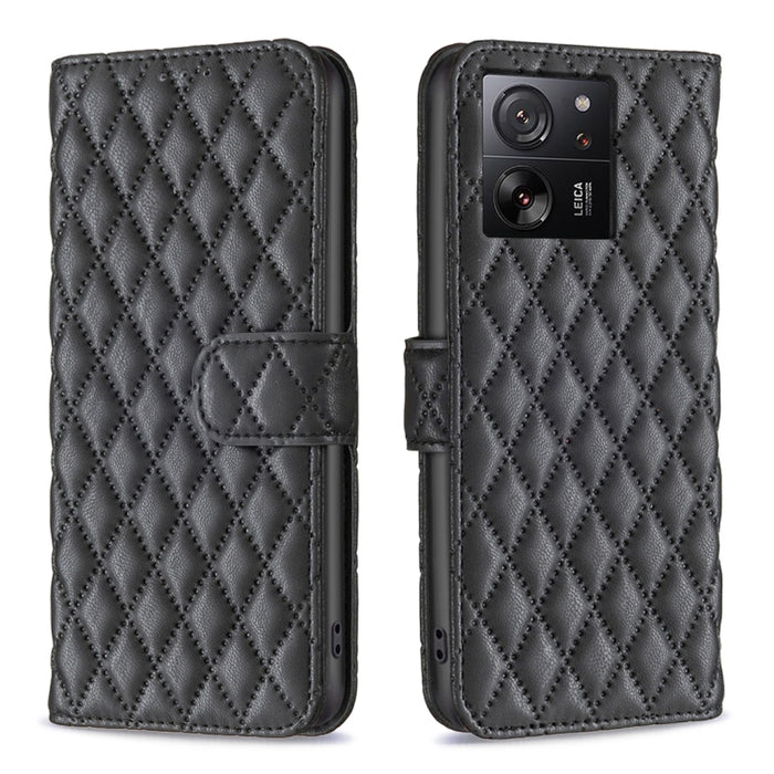Caja del teléfono del tirón del cuero de la cartera del enrejado del diamante, For Xiaomi Redmi A3, For Xiaomi Redmi Note 13 Pro 4G Global, For Xiaomi Redmi Note 13 4G Global, For Xiaomi Redmi K70E, For Xiaomi Redmi Note 13, For Xiaomi Redmi 13C       ...