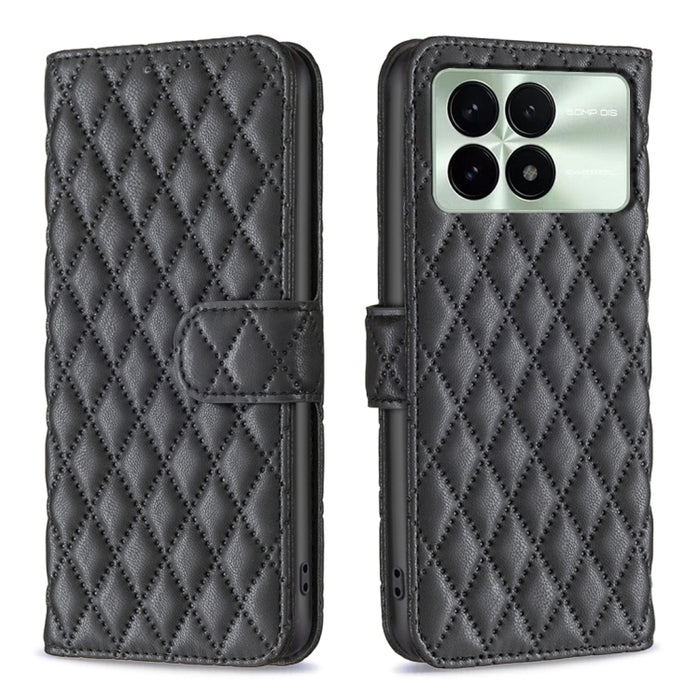 Caja del teléfono del tirón del cuero de la cartera del enrejado del diamante, For Xiaomi Redmi A3, For Xiaomi Redmi Note 13 Pro 4G Global, For Xiaomi Redmi Note 13 4G Global, For Xiaomi Redmi K70E, For Xiaomi Redmi Note 13, For Xiaomi Redmi 13C       ...