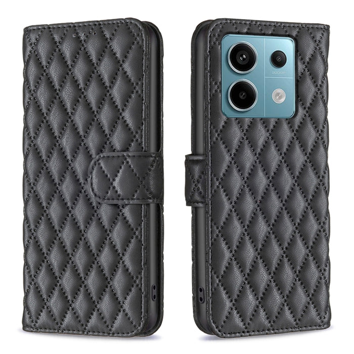Caja del teléfono del tirón del cuero de la cartera del enrejado del diamante, For Xiaomi Redmi A3, For Xiaomi Redmi Note 13 Pro 4G Global, For Xiaomi Redmi Note 13 4G Global, For Xiaomi Redmi K70E, For Xiaomi Redmi Note 13, For Xiaomi Redmi 13C       ...