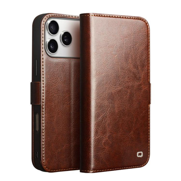 Funda para teléfono QIALINO Classic 103 con hebilla de cuero genuino, For iPhone 17 Pro Max, For iPhone 17 Pro, For iPhone 17, For iPhone Air, For iPhone 15 Pro Max, For iPhone 15 Pro, For iPhone 15 Plus, For iPhone 15