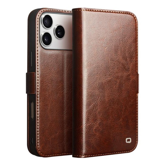 Funda para teléfono QIALINO Classic 103 con hebilla de cuero genuino, For iPhone 17 Pro Max, For iPhone 17 Pro, For iPhone 17, For iPhone Air, For iPhone 15 Pro Max, For iPhone 15 Pro, For iPhone 15 Plus, For iPhone 15
