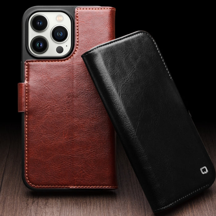 Funda para teléfono QIALINO Classic 103 con hebilla de cuero genuino, For iPhone 17 Pro Max, For iPhone 17 Pro, For iPhone 17, For iPhone Air, For iPhone 15 Pro Max, For iPhone 15 Pro, For iPhone 15 Plus, For iPhone 15